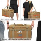 Tactical Camping Storage Bag Utility Tote Bag Camping Kitchen Organizer with Axe Holder & Shoulder Strap - Image 6