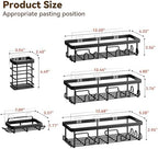 YASONIC Shower Caddy Adhesive, Rustproof Shower Organizer, Wall Shower Rack - Image 2
