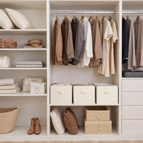 StorageWorks Closet Storage Bins, Beige(NaturWeave Fabric), Extra Large - Image 3