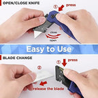 WORKPRO Folding Utility Knife, Quick Change Box Cutter, Blue - Image 4