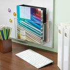 iDesign AFFIXX Plastic Wall Mount Organizer for Kitchen Bathroom, Office, Bedroom, Garage, Craft Room, 3.5" x 11" x 6.5", Clear - Image 6