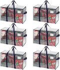 VENO 6 Pack Heavy Duty Moving Bags, Extra Large Storage Bags with Reinforced Handles & Strong Zippers, Foldable & Reusable Moving Box Alternative for Clothes & Dorm Storage by Veno