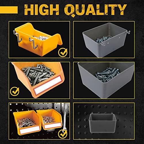 ELEAD 260 Piece Pegboard Hooks 1/8 and 1/4 inch Peg Board Organizer Accessories with Pegboard Bins for Organizing Various Tools in The Garage, Workshop & Craft Room - Image 5