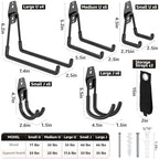 Heavy Duty Garage Hooks for Storage & Hanging Items, 30-Pack - Image 2