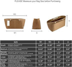 ZTUJO Purse Organizer Insert For Handbag & Tote Shaper,Tote Bag Organizer Insert For Speedy Neverful, 6 Sizes(Slender Medium,Silky Brown) - Image 3