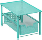 Simple Houseware Stackable Under Sink Sliding Basket Drawer, Turquoise by SimpleHouseware