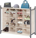 STORAGE MANIAC Stackable Shoe Cubby Organizer, Free Standing Shoe Cube Rack for Entryway, Bedroom, Apartment, Closet, 20-Cube Beige by STORAGEMANIAC