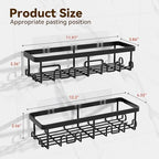 YASONIC Shower Caddy Adhesive, Rustproof Shower Organizer, Wall Shower Rack - Image 6