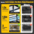 XLarge 64''W Power Tool Organizer Wall Mount, 4-Tier - Image 6