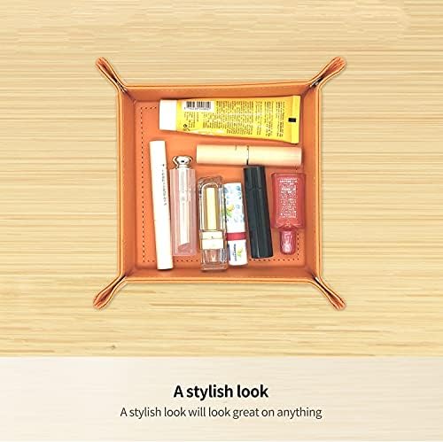 Key Dish Bowl for Entryway,Catchall Holder Bedside Table Valet Tray for Men - Image 4