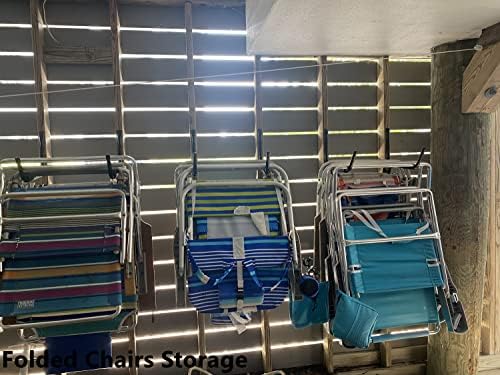 Garage Storage Heavy Duty Utility Hooks, 12 Inch Wall Mount Storage Hanger Organizer for Hanging Tool, Chairs, Hoses, Ladder, Bulk Items, Ropes, Bike - Image 7