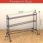 FHXZH Basketball Rack Training Stand - Tilt Ball Training Equipment Holder Shooting Rolling Storage Cart with Wheels Sports Outdoor Volleyball Soccer Football Garage Organizer Basketball Accessories - Image 6