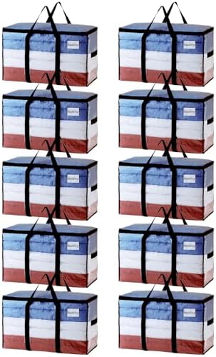 TAILI 10 Pack Clear Extra Large Moving Bags,Storage Bag with Visible Window by TAILI