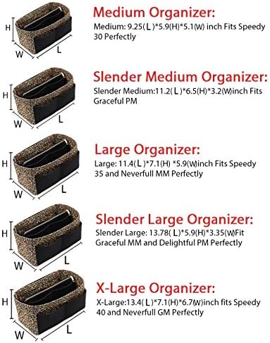 LEXSION Felt Purse Organizer Insert, Tote Bag Shaper Dividers with 5 Sizes - Image 6