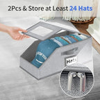 Stackable Hat Storage for Baseball Caps - Hat Organizer with Clear Window - Image 5