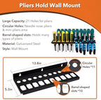 4Pcs Wall Mount Tool Organizer Set,Include Screwdriver Organizer,9mm-24mm Wrench Holder,Pliers Holder,Hammer Rack,Galvanized Steel Hand Tool Storage for Workshop,Shed,Garage,Home - Image 7