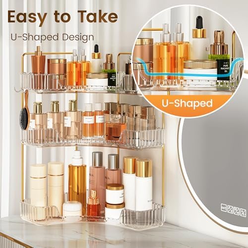 Corner Bathroom Counter Organizer 3-Tier Bathroom Organizer - Image 6