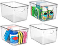 CLEARSPACE Plastic Storage Bins With lids – Perfect Kitchen Fridge Organizer, Pantry Organization, Cabinet Organizers (4 Pack) by ClearSpace