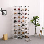 SONGMICS Shoe Rack, 32 Cubes Plastic Shoe Storage Organizer - Image 4
