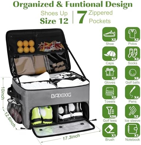 Golf Trunk Organizer, 2-Layer Storage with Golf Accessories - Image 5