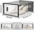 SIMPDIY Clear Shoe Storage Boxes, Stackable Shoe Organizer for Closet | 12 Pack, Magnetic Door, Aromatherapy Stick, for Size 10, Plastic, Shoe Rack for Closet, Entryways, Under-bed Storage - Image 3