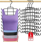 3Pcs Tank Top Hangers Space Saving Hanger Organizer Bra Hangers Black by Besslly