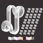 Clothes Hanger Connector Hooks, Outfit Hangers, Hanger Extender Clips, Cascading Hanger Hooks, Velvet Huggable Hangers Accessory, Heavy Duty Space Saving for Closet 60 Pcs (Clear) by FREZON