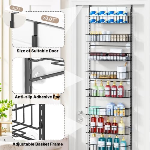 ElegantArray 10-Tier Pantry Door Organizer, Black - Image 4