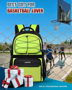 LOINTET Basketball Bag Backpack with Ball Holder Shoes Compartment, Large Basketball Accessories Sports Bag - Image 6