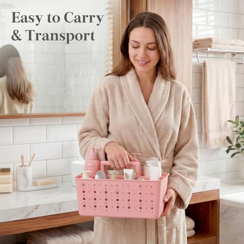 Lifewit Portable Shower Caddy, Plastic Basket Organizer, 1 Pack, Slate Blue - Image 4