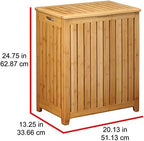 Oceanstar Spa-Style Bamboo Laundry Hamper - Image 6
