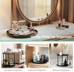 MUNEK 9" Lazy Susan Organizer,2 Tier Rotating Spice Rack Organization,Metal Lazy Susan for Table Top,Pantry, Bathroom, Vanity, Black - Image 5