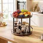 2-Tier Lazy Susan Spice Rack, 10'' Rotating Turntable for Cabinet - Image 3