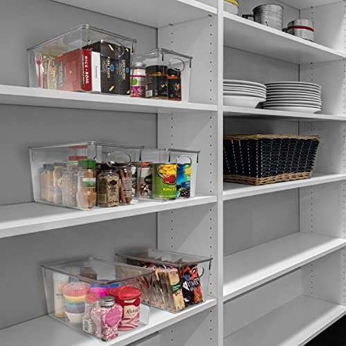 CLEARSPACE Plastic Storage Bins With lids – Perfect Kitchen Fridge Organizer, Pantry Organization, Cabinet Organizers (4 Pack) - Image 2