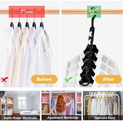 24-Pack-Closet-Organizers-and-Storage,Closet-Organizer-Hangers 5 Holes Hangers-Space-Saving for Heavy Clothes Wardrobe Closets,Dorm-Room-Essentials - Image 7