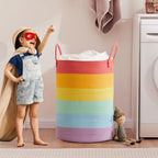 80L Extra Large Rainbow Laundry Hamper Basket for Girls Kids - Image 6