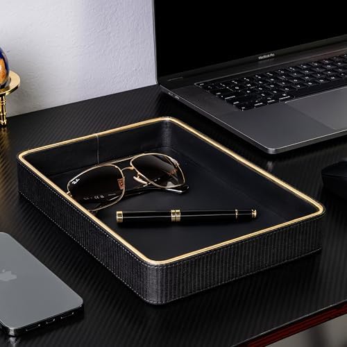 Leather Catchall Valet Tray for Men| Mens Valet Catch All Tray Key Basket - Image 7
