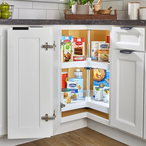 Rev-A-Shelf 24" Kidney Shaped Dual Tier Lazy Susan for Corner Base Cabinets - Image 2