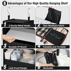 GRANNY SAYS 4-Shelf Hanging Organizer, Wall Mount, Fabric, 1-Pack | 44 lb Capacity, No-Sag Support, Keeps Clothes Neat, Folds Flat, Fits RV, Dorm & Small Closets - Image 4