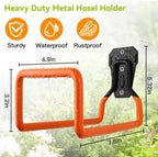 Hose Holder Stand Wall Mount, 2Pcs Heavy Duty Garden Hose Hanger Reel - Image 2