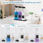 54oz Laundry Detergent Dispenser,Liquid Container with Black Wood Tray - Image 4