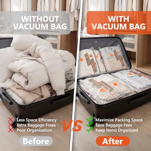 24 Pcs Vacuum Bags for Travel with Rechargeable Air Pump,Vacuum Storage Bag - Image 2