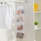 AARAINBOW 1 Pack Hanging Handbag Purse Organizer for Closet, Hand Bag Organizer Holder 8 Pockets, Space Saving Wardrobe Purse Storage Organizer for Women, 46 L x 13.8W (A-Gray) - Image 2
