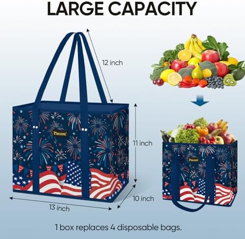 BALEINE 1PK Reusable Grocery Bags, Heavy Duty Shopping Tote Bag - Image 3