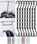 Mr. Pen- Space Saving Hangers, 8 pcs, 360° Rotating Hooks | Magic Cascading Hanger Organizer with 5 Enclosed Slots, Closet Organizers and Storage for Clothes by MrPen