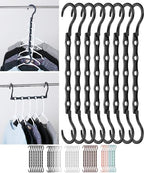 Mr. Pen- Space Saving Hangers, 8 pcs, 360° Rotating Hooks | Magic Cascading Hanger Organizer with 5 Enclosed Slots, Closet Organizers and Storage for Clothes by MrPen