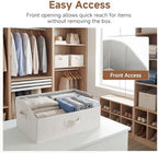 StorageWorks Closet Storage Bins Trapezoid, Mixing of Beige, Large, 3-Pack - Image 3
