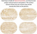Oval Travertine Tray, 11"x7.9" Bathroom Marble Tray for Perfume Jewelry - Image 4
