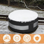 Round Patio Furniture Cover Black Grey Waterproof Up to 10000pa for 36 x 28 Inch Outdoor Round Dinner Table Covers - Image 7