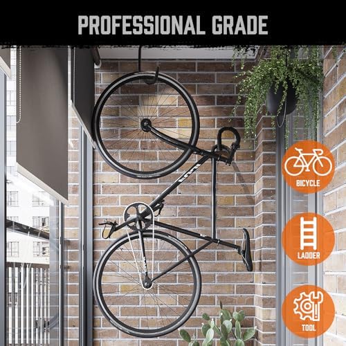 HORUSDY 6 Pack Heavy Duty Bike Hooks - 7.5 inches, 100LBS Capacity for Garage Wall and Ceiling - Image 7